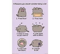Pyramid International Reasons to be a Cat Pusheen Maxi Póster, Plástico/Vidrio, Multicolor, 61 x 91,5 x 1,3 cm, Salón