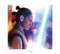 Pyramid International Rey Lightsaber Paint 40 x 40 cm, impresión artística, Papel de 250 g/m², Multicolor, 40 x 40 x 0,02 cm