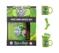 Pyramid International RICK AND MORTY - Juego de taza y calcetines - Divertido diseño de Rick y Morty, incluye calcetines acogedores a juego, duraderos y aptos para microondas, impresionante opción