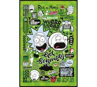 Pyramid International Rick and Morty - Póster de papel multicolor con citas (61 x 91,5 cm)