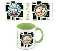 Pyramid International Rick and Morty Taza en caja de regalo de presentación (diseño Pixel Breakout), taza de cerámica de 325 ml, producto oficial, color verde