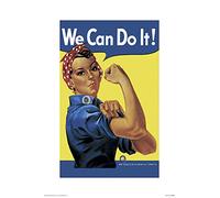 Pyramid International Rosie la Riveter-Mounted impresión Memorabilia 30 x 40 cm, Papel, Multicolor, 30 x 40 x 1,3 cm