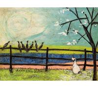 Pyramid International Sam Toft Doris And The Birdies Canvas Print, Cotton, Multi-Colour, 1.8 x 30 x 40 cm
