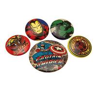 Pyramid International Set chapas Marvel - Chapas Capitán America retro, Multicolor, 10 x 12.5 x 1.3 cm