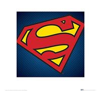 Pyramid International símbolo de Superman DC Comics Art Print, Papel, Multicolor, 40 x 40 x 1,3 cm
