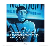 Pyramid International Spock iQuote Star Trek Art Print, Papel, Multicolor, 40 x 40 x 1,3 cm