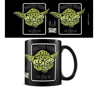 Pyramid International Star Wars: Clone Wars Taza en caja de regalo de presentación (diseño de caligram Yoda) Taza de cerámica de 11 oz - Producto oficial