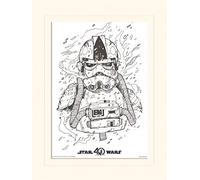 Pyramid International Star Wars de 40º Aniversario (AT-AT Piloto) - de el Hobbit Memorabilia 30 x 40 cm, Papel, Multicolor, 30 x 40 x 1,3 cm