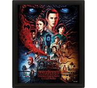 Pyramid International Stranger Things - Póster 3D enmarcado (25 x 20 x 1,3 cm), diseño de Stranger Things