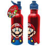 Pyramid International Super Mario - Botella de agua de metal de 700 ml, botella de agua para niñas, botella de agua para niños, botella de agua de metal para niños, producto oficial, color negro