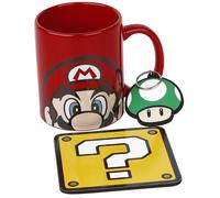 Pyramid International Super Mario Gift Set with Mug, Coaster and Keyring in Pres