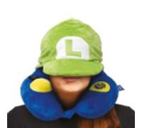 Pyramid International Super Mario (Luigi) Almohada para el Cuello, cojín de Viaje inflado con diseño de Personajes, Regalo Oficial de Juegos para los Fans de Nintendo