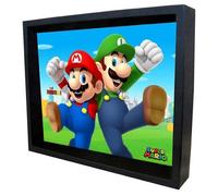 Póster 3D Super Mario Pyramid Lenticular Marco Plástico 23,5x28,5cm Licencia Oficial