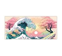 Pyramid International Tapete de escritorio Pastel Wave XXL, 90 cm x 40 cm, accesorio de escritorio inspirado en vapor con diseño degradado suave