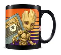 Pyramid International Taza de cerámica de Guardianes de la Galaxia en caja de regalo (diseño Groot Sunshine) de 325 ml, producto oficial, color negro