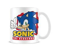 Pyramid International Taza de Sonic The Hedgehog (diseño de pulgares arriba) en
