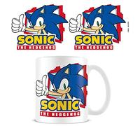 Pyramid International Taza de Sonic The Hedgehog (diseño de pulgares arriba) en caja de regalo - Producto oficial