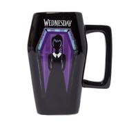 Pyramid International Taza negra con forma de miércoles (ataúd), diseño gótico, 312 ml, talla única