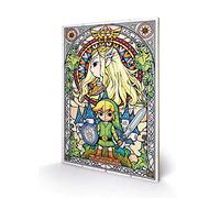 Pyramid International The Legend of Zelda - Lámina de madera (40 x 59 cm, 40 x 59 x 1,3 cm), multicolor