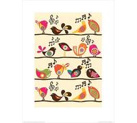 Pyramid International Valentina Ramos - Impresión artística (30 x 40 cm, Papel, 30 x 40 x 1,3 cm), diseño de pájaros Cantantes