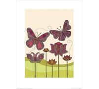 Pyramid International Valentina Ramos (Mariposas) - Impresión artística 30 x 40 cm, Papel, Multicolor, 30 x 40 x 1,3 cm