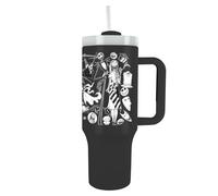 Pyramid International Vaso de 1200 ml con popote y tapa, avanzado aislamiento al vacío de doble pared, mantiene el frío hasta 11 horas, caliente hasta 7 horas, sin BPA