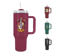 Pyramid International Harry Potter Gryffindor - Vaso de 1200 ml con popote y tapa, aislamiento al vacío avanzado de doble pared, mantiene las bebidas frías hasta 11 horas, calientes hasta 7 horas, sin