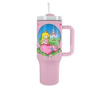 Pyramid International - Vaso Mario - Princesa Peach - Taza isotérmica con pajita y asa - 1.2L - Termo Caliente y Frío