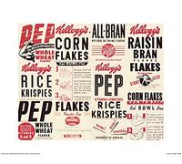 Pyramid International Vintage Kelloggs Box Montage - Lámina Decorativa (30 x 40 cm, Papel, Multicolor, 30 x 40 x 1,3 cm