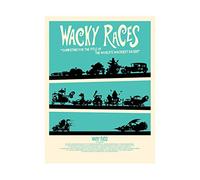 Pyramid International Wacky Races Art Print, Papel, Multicolor, 40 x 50 x 1.3 cm