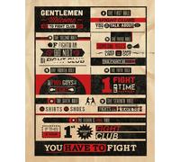 Pyramid International WDC94262 Fight Club Rules Infographic - Lienzo Decorativo