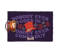 Pyramid International Willy Wonka & The Chocolate Factory - Felpudo con Texto en inglés Nobody Ever Goes In, Nobody Ever Comes out, 40 cm x 60 cm, Talla única, Color Baya
