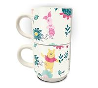Pyramid International Winnie The Pooh - Juego de 2 tazas apilables de cerámica (diseño Friends Forever), producto oficial, GP85867, Nc