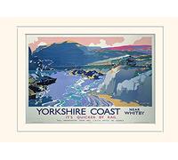 Pyramid International Yorkshire Coast-Mounted impresión Memorabilia 30 x 40 cm, Papel, Multicolor, 30 x 40 x 1,3 cm