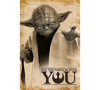Pyramid intl Póster de Yoda, May The Force Be with You, Madera, Multicolor, 61 x 91,5 cm