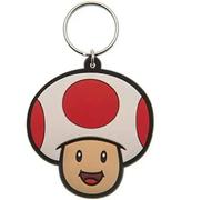 Pyramid Llavero de Goma Blanco Super Mario Bros Toad Colección