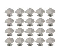 Pyramid Nieten Quadratische Nieten 10mm Metall Pyramiden Nieten mit PH Schrauben für Lederprojekte und Modeaccessoires 20 Stück robuste Zinklegierung (Plata)