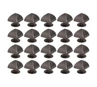 Pyramid Nieten Quadratische Nieten 10mm Metall Pyramiden Nieten mit PH Schrauben für Lederprojekte und Modeaccessoires 20 Stück robuste Zinklegierung (Plata Negro)