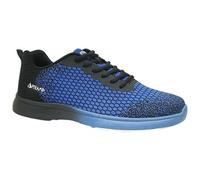 Pyramid Path Lite - Zapatos de boliche de Malla sin Costuras para Hombre, Negro/Azul Real, 44 EU