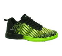 Pyramid Path Lite Zapatos de Bolos de Malla sin Costuras para Hombre, Black/Voltage Lime, 44 EU
