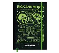 Pyramid Rick and Morty 2026 - Agenda de libro A5 (15 x 21 cm) con motivos semanales de Rick & Morty, planificador para escuela, universidad, oficina y fans de la serie de natación para adultos