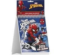 Pyramid - SPIDER-MAN 2026 - Calendario de sobremesa 16×17 cm con 12 motivos Marvel del trepamuros, calendario de cómics para niños, adolescentes y fans de superhéroes