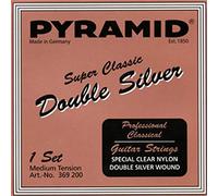 Pyramid Super Classic - Cuerdas de nailon para guitarra acústica (2 unidades), color plateado