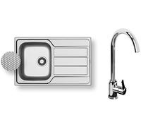 Pyramis Athena fregadero con grifo acero/cromo 100 180 101L