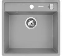 Pyramis Camea fregadero de granito 53x50 cm gris/grafito/ónix 070058401