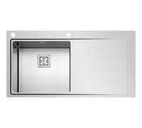 Pyramis Fregadero de Acero Inoxidable Inox Integrado Lavabo Olynthos 100 x 52