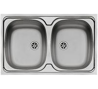 Pyramis Intl fregadero de acero 80x50 cm 100117901