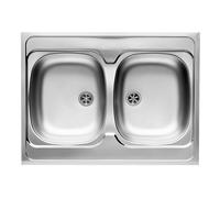 Pyramis Intl fregadero de acero 80x60 cm 100117801