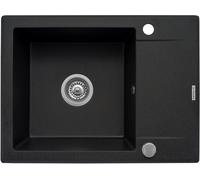 Pyramis Korfu fregadero de granito 62x46 cm gris/grafito/ónix 070060501
