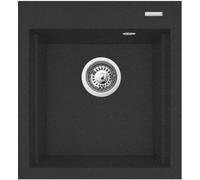 Pyramis Siros fregadero de granito 47x51.5 cm negro 070084301
